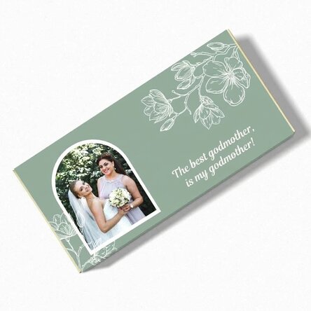Personalised chocolate with a photo and message - Flowers