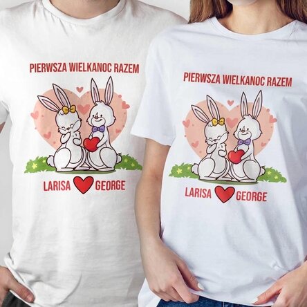 Koszulka bawełniana z indywidualnym nadrukiem – First Easter Together