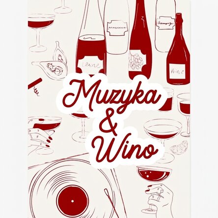 Plakat „Muzyka i wino”