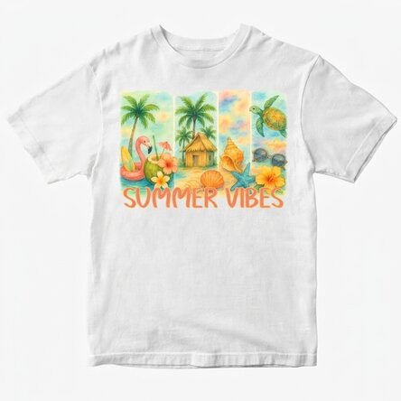 Koszulka bawełniana z nadrukiem – Summer vibes