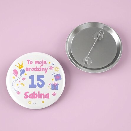 Spersonalizowana plakietka z napisem – „It's my birthday”