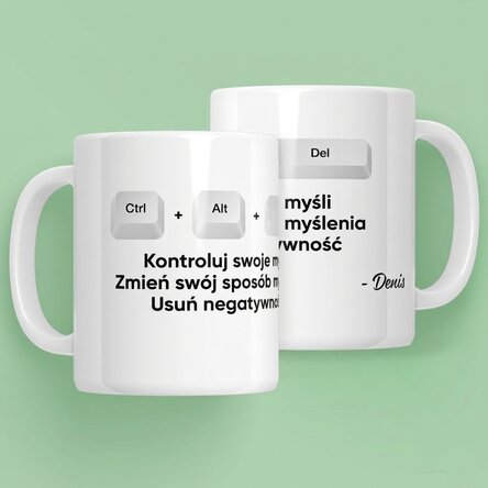 Spersonalizowany kubek z napisem – Ctrl + Alt + Del