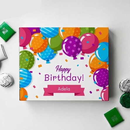 Spersonalizowane pudełko cukierków z napisem – Balony
