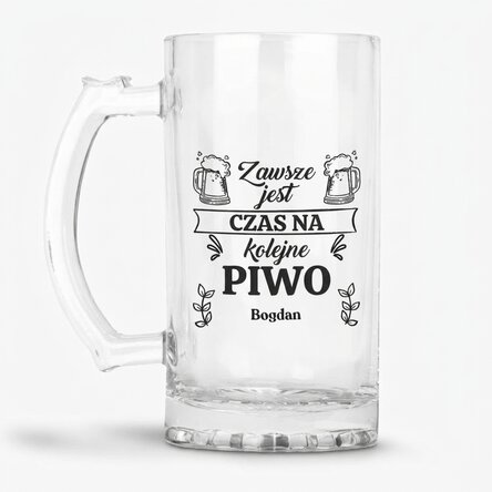 Spersonalizowany kufel do piwa z napisem – Time for Beer