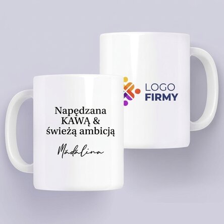 Spersonalizowany kubek z logo i napisem