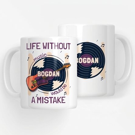 Spersonalizowany kubek z napisem – Music