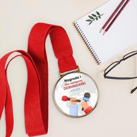 Spersonalizowany medal z napisem – Dziennikarz
