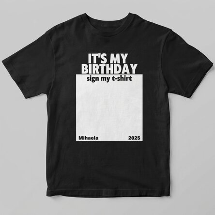 Koszulka bawełniana z indywidualnym nadrukiem – Sign my shirt