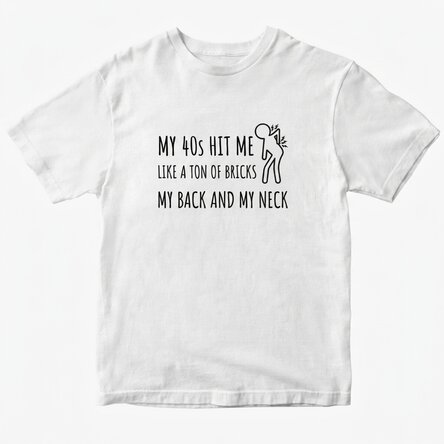 Custom cotton T-shirt with text - Age pain