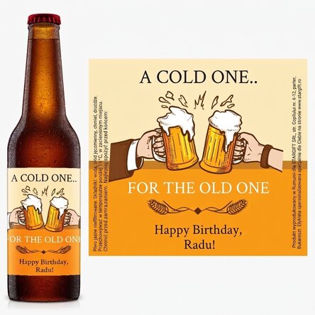 Piwo z indywidualnym nadrukiem – „A Cold One… for the Old One”