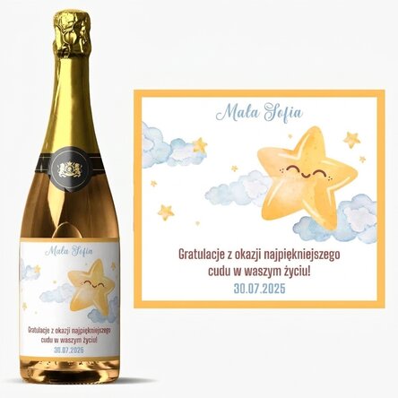 Wino musujące z indywidualnym napisem – Życzenia