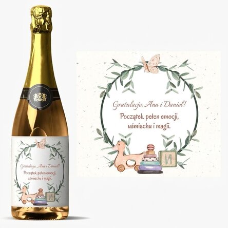 Wino musujące z indywidualnym napisem – Baby