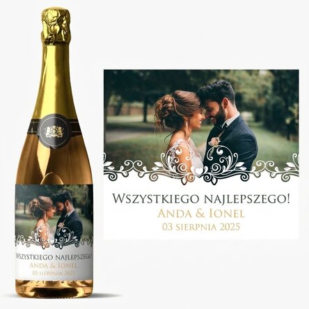 Wino musujące z indywidualnym nadrukiem tekstu i zdjęcia – Casa de piatra!