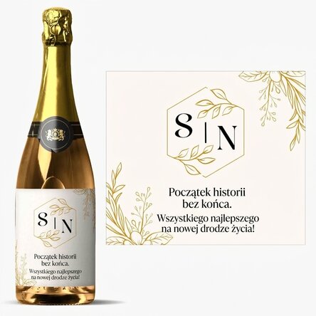 Wino musujące z indywidualnym napisem – Ślub