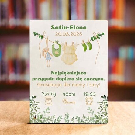 Spersonalizowana ramka na zdjęcia na biurko z napisem – Baby