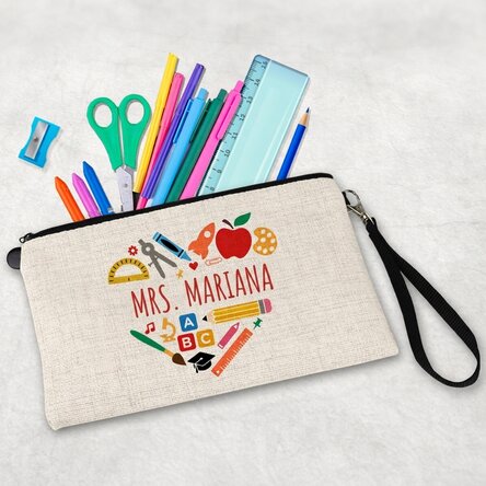 Personalised teacher's kit with text - Heart
