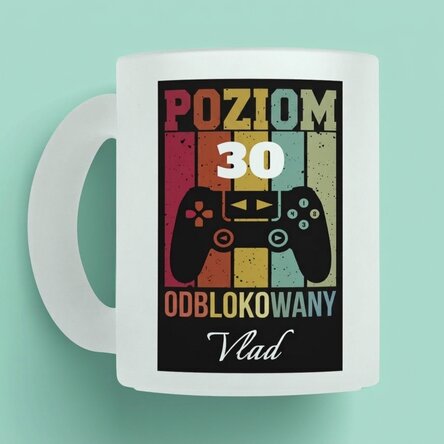 Spersonalizowany kubek z napisem – Level Unlocked
