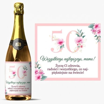 Wino musujące z indywidualnym napisem – Flowers