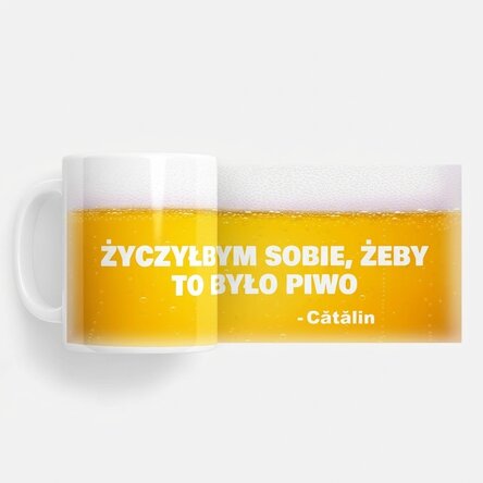 Spersonalizowany kubek z napisem – „I wish this was beer”
