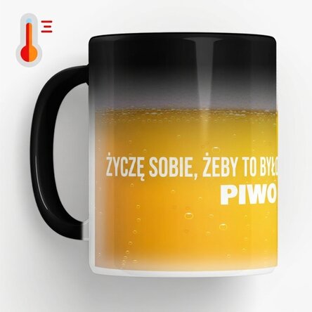 Spersonalizowany kubek termiczny z napisem – „I wish this was beer”