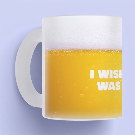 Spersonalizowany kubek z napisem – „I wish this was beer”