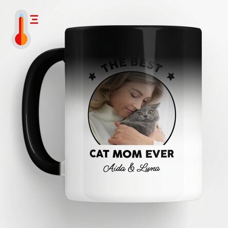 Personalised heat-sensitive mug with photo and message - Best