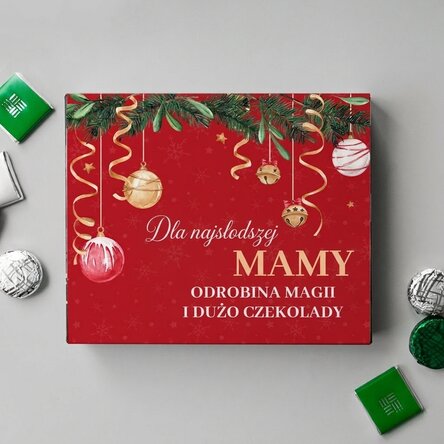 Spersonalizowane pudełko cukierków z napisem – Boże Narodzenie