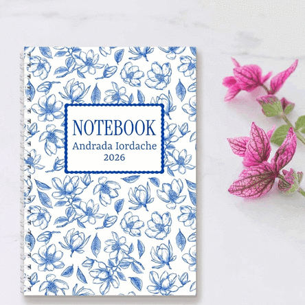 Personalised notebook with message - Flowers