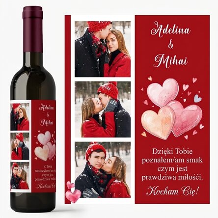 Wino z indywidualnym nadrukiem zdjęć i tekstu – Miłość