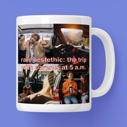 Spersonalizowany kubek ze zdjęciami i napisem – Rare Aesthetic
