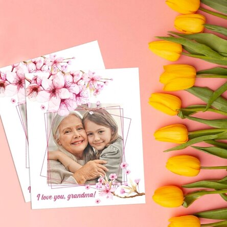 10x12 cm photo frame personalised with a photo - Spring