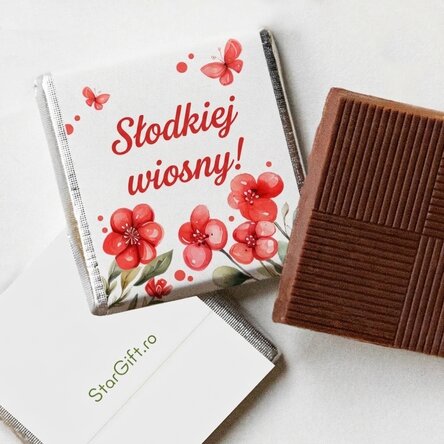 Mini czekoladka z indywidualnym napisem – Słodka wiosna