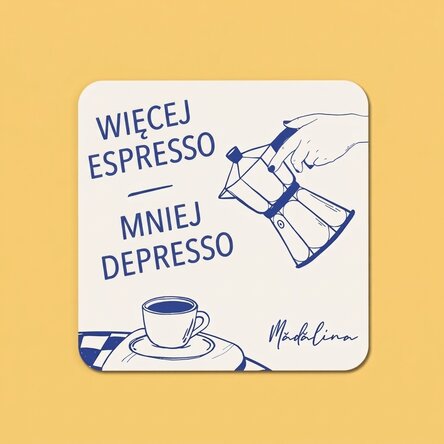 Spodek pod szklankę z imieniem – More espresso
