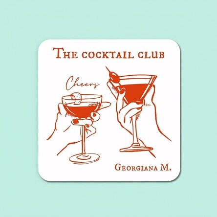Spersonalizowany uchwyt na szklankę z imieniem – The cocktail club