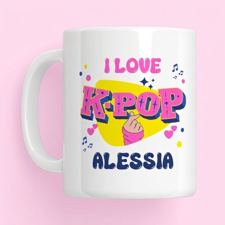Spersonalizowany kubek z napisem – Kpop