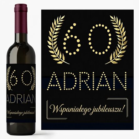 Wino z indywidualnym napisem – Gold