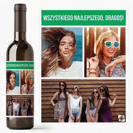 Wino z indywidualnym nadrukiem: 3 zdjęcia i tekst