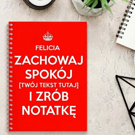 Spersonalizowany notatnik – keep calm