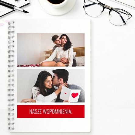 Spersonalizowany notatnik z 2 zdjęciami i tekstem