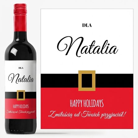 Wino z indywidualnym nadrukiem – Wesołych Świąt