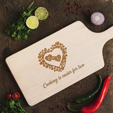 Personalised Chopping Board - Love Heart