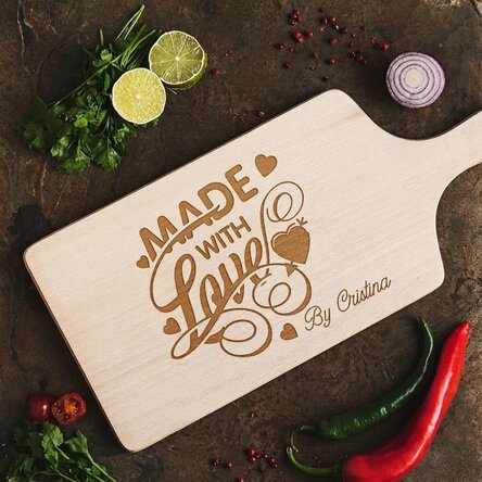 Customised chopping board - Made with #love