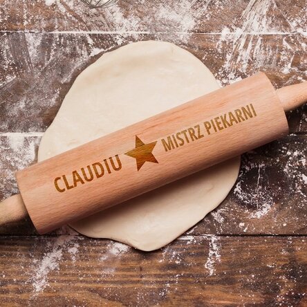 Drewniana łopatka do ciasta z personalizacją – Star Baker