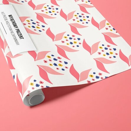 Papier do pakowania prezentów z indywidualnym napisem – Floricele