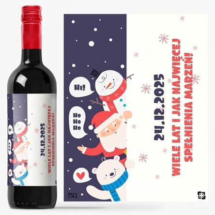 Wino z indywidualnym nadrukiem – Święty Mikołaj