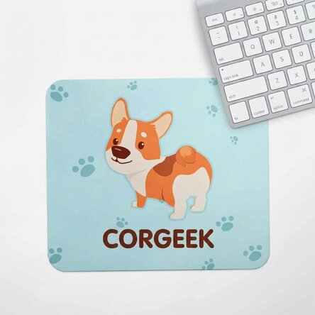 Spersonalizowana podkładka pod mysz z napisem – Corgeek