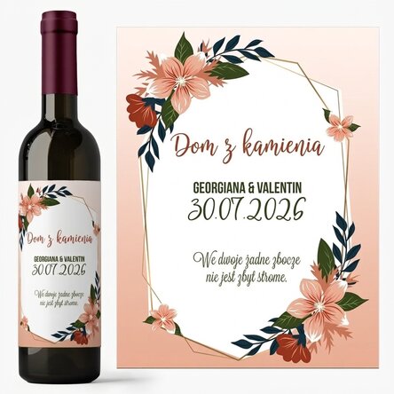Wino z indywidualnym napisem – Ślub