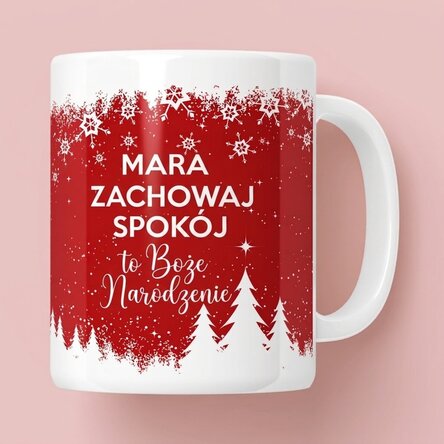 Spersonalizowany kubek z napisem – „Keep calm for Christmas”