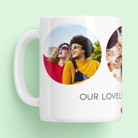 Personalised mug with 3 photos and text - Unforgettable memories