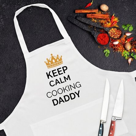Customised apron with text - Keep calm